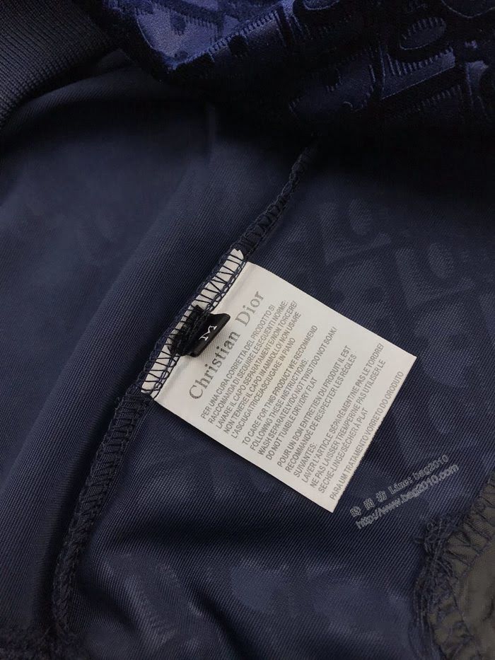 Dior男裝 迪奧秋冬新款老花絲絨面料拉鏈外套  ydi3551